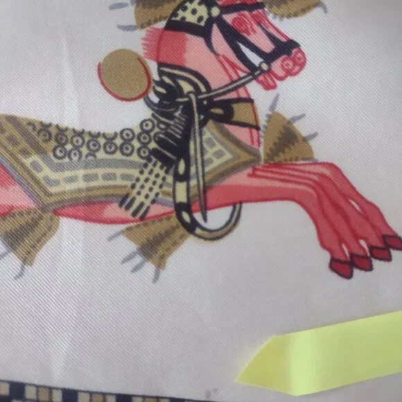 Hermès Silk Scarf Harnais Français 90cm Vintage - Picture 16 of 16